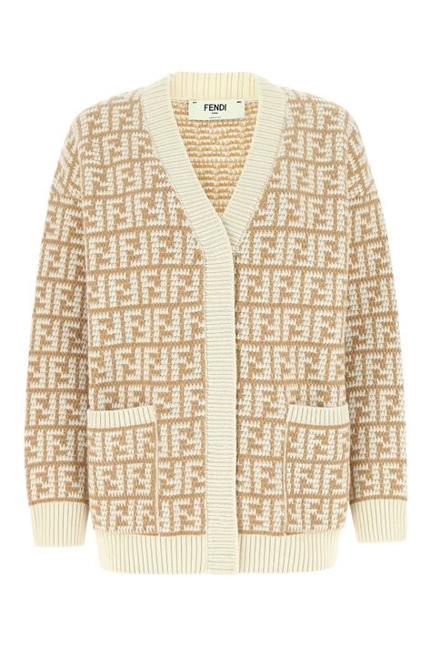 fendi oversized zucca cardigan sweater|fendi light blue knitwear.